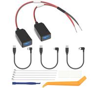 YQMAJIM Dashcam Power Adapter,(Universal) Compatible with All Models,Dual DC Buck Converter 12V to 5V,Dash CAM Hardwire Kit,Built-in Hide USB to GPS Radar Mirror Camera Dashcam Charger Adapter Cable