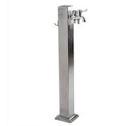 YQMHEZ Columna de Agua For Exteriores, Columna de Agua Premium de Acero Inoxidable for Jardín, Hidrante Dispensador con Soporte for Manguera de Grifo, Fuente de Aguas(Square,31.5in/80cm)