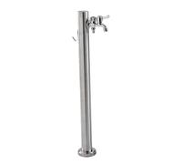 YQMHEZ Columna de Agua For Exteriores, Columna de Agua Premium de Acero Inoxidable for Jardín, Hidrante Dispensador con Soporte for Manguera de Grifo, Fuente de Aguas(Round,23.6in/60cm)