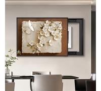 YQMHEZ Copertura del Pannello Elettrico for Pittura Decorativa Della Scatola del Contatore, for L'ufficio Domestico del Soggiorno(Black C,50x40cm/19.7x15.7in)