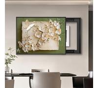 YQMHEZ Copertura del Pannello Elettrico for Pittura Decorativa Della Scatola del Contatore, for L'ufficio Domestico del Soggiorno(Black E,60x45cm/23.6x17.7in)