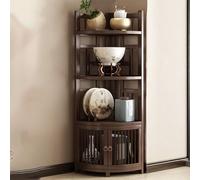 YQMHEZ Estante de Esquina, Estante de Almacenamiento de Pie, Organizador para Espacios Pequeños, Estante de Esquina De 90° para Pared con Puerta de Gabinete, Estante de Esquina para Decoración(4 Tier: