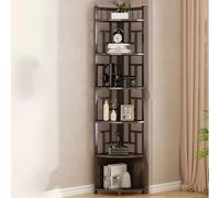 YQMHEZ Estante de Esquina, Estante de Almacenamiento, Estante de Almacenamiento, Estantería de 90° Para Decoración de Sala de Estar, Estantería Moderna Grande de Pie Para Decoración de Sala de Estar(6