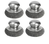 YQNISCU 6/1PCS Cepillo de Bolas de Alambre de Acero con Mango Cepillos de Limpieza de Acero Inoxidable Herramienta de Limpieza de baño de Cocina Suministros de eliminación de óxido (B-2PCS)(A-1PC)