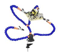 YQNISCU Ayudando a Manos Herramienta de Soldadura Terceras Manos Soldadura Metal Brazos Flexibles Base de Sujeción Soporte de PCB for Reparación Azul