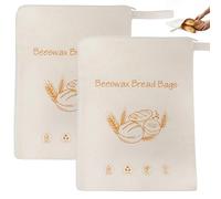 YQNISCU Bolsa de Pan de Cera de Abejas, Bolsas Reutilizables con Cremallera, ecológicas, de Gran Capacidad, Multifuncional y Esencial for la Cocina, for Masa Madre, 2 uds.