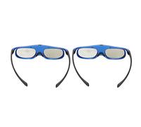 YQNISCU Gafas 3D DLP Link de Alta Definición for ZX4 H1, Gafas con Obturador Activo Recargables for Todos los Proyectores 3D DLP Link, Negro y Azul