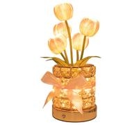 YQNISCU Lámparas de Flores for dormitorios Lámpara de Mesa de Flores Regulable en 3 Colores Control táctil y luz Nocturna Recargable por USB for cumpleaños, día de San Valentín, mamá