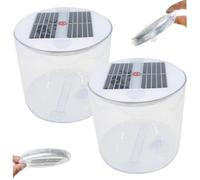 YQNISCU Linterna Solar for Camping, 2 Unidades, Impermeable, Inflable, portátil, luz Blanca cálida, lámpara Plegable con Mango for Camping, Senderismo, Viajes, Solar -