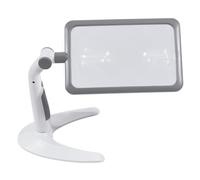 YQNISCU Lupa de Lectura for Libros, 48 Luces LED y 3 Modos de Lupa con luz y Soporte, Lupa de página Grande Manos Libres y portátil con Base Ajustable ()