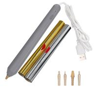 YQNISCU Máquina de estampación en Caliente, Kit de bolígrafos con Puntas de 4 tamaños y 2 Rollos de bolígrafos de Dibujo alimentados por USB, máquina Multiusos, Pluma térmica