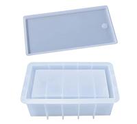 YQNISCU Molde de Resina epoxi, Caja de dominó, moldes de Silicona con Tapa, Estuche de Almacenamiento de ajedrez for Manualidades DIY