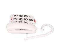 YQNISCU Teléfono Fijo con Botones Grandes y Ajuste de Volumen del Altavoz, función de rellamada rápida, Ideal for el hogar y la Oficina,