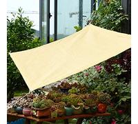 YQOLG87 Malla Sombra para Plantas,85% Tela de Sombra Resistente a los Rayos UVA,Toldo Sombra Transpirable para Invernadero de Jardín,Malla de Privacidad para Patio,Rectangular,4x4m(13 * 13ft)-Beige