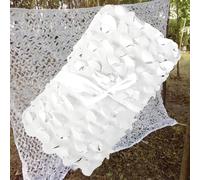 YQOLG87 Red de Camuflaje Blanca/Mallas de Camuflaje Reforzada/Redes de Protección Solar al Aire Libre,1.5m 3m 5m 10m para Caza Parasol Camping Tiro al Blanco Decoraciones,2x1.5m(6 * 1.9ft)-A