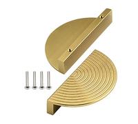 YQOLG87 Tirador medio círculo para puertas/cajones-2Pieza Aleación de aluminio Manija,Media Luna-Semicírculo Perillas con Tornillos,Muebles de hardware,Para Cocina Armario Baño,4in/100mm
