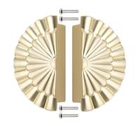 YQOLG87 Tiradores para armarios y cajones,Manija dorados para Gabinete,Perilla de aluminio para Armario, Pomo semicirculares para muebles con tornillos,para hogar,oficina y baño.,Gold-3.5in/88mm