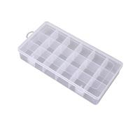 Yqqhrbm Caja de Almacenamiento Transparente de PP con Separadores Ajustables, Ideal para Joyas, Aparejos de Pesca Y Pequeños Artículos de Bricolaje, Cuadrícula 18