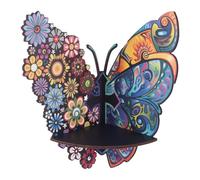 Yqqhrbm Estante Esquinero de Madera con Forma de Mariposa, Estante de Almacenamiento Flotante Decorativo Montado sobre Librería.