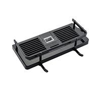 Yqqhrbm Organizador de Ducha Cesta de Baño Repisa de Almacenamiento Sostenedor de Pared Función de Ajuste de Altura Adecuado para Espacios Modernos Habitacion, Cuadrado Negro, Individual