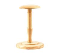 Yqqhrbm Sombrerera Soporte de Sombreros Organizador de Joyas Exhibidor de Pendientes Base de Madera Maciza Elegante Adecuado para Hogar Tienda Exhibición, MarrÓn, Corto