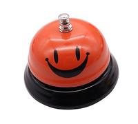 Yqqhrbm Timbre de Servicio Timbre de Alarma Campana de Escritorio Timbre Manual Compacto Portátil para Atención en Mostradores Oficinas Y Comer, Naranja, Individual