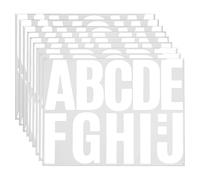 YQQYG 102 pegatinas de letras de 10,16 cm, pegatinas de vinilo del alfabeto para pegar letras para tablón de anuncios, buzón, scrapbooking, pósteres, manualidades (blanco)