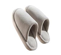 YQQYMBD Zapatillas de Algodon Zapatillas De Algodón De Gran Tamaño para Hombres En El Hogar De Otoño E Invierno Invierno Inicio Interior Piso De Madera De Madera Gruesas-Gris Superficial-49-50