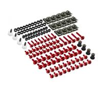 YQSD Kit De Tornillos Y Tuercas para Carenado De Motocicleta para Kawasaki ZX600 ZX636 ZX636R ZX6R ZX6RR ZX7R ZX7RR ZX9 ZX900 ZX9R 177 Piezas Tornillos del carenado(Rojo)
