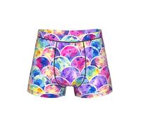 YQTGBCED Hermosos calzoncillos tipo bóxer para hombre, con estampado de sirena, colores arcoíris, ropa interior para hombre, cómodos bóxers para hombre, ideales para capa base, Negro, XL