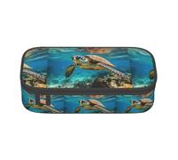 YQTGBCED Lord Howe Island - Estuche de gran capacidad con organizador, tela Oxford, múltiples compartimentos, Black, Talla única, Neceser de maquillaje