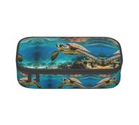 YQTGBCED Lord Howe Island - Estuche organizador de bolígrafos multifunción con estampado de tortuga marina de gran capacidad, Black, Talla única, Funda para llave