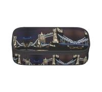YQTGBCED Tower Bridge in London - Estuche para lápices multifunción para uso en la oficina, bolsa organizadora de bolígrafos de gran capacidad, Black, Talla única, Funda para llave