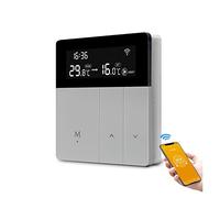 YQVEOT Termostato Inteligente LCD Termostato de Cristal líquido Controlador de Temperatura de Calentamiento de Piso de Agua WiFi Control Inteligente de Voz remota(WT50-3A Water Heating)