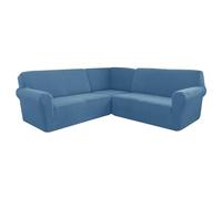 YQWUIJS Fundas de sofá en Forma de L, seccionales, Suaves, Gruesas y elásticas, para Esquinas, Lavables a máquina, para el hogar, cafeterías, Clubes, restaurantes, 5 plazas, Color marrón