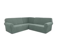 YQWUIJS Fundas de sofá Suaves, Gruesas y elásticas en Forma de L, seccionales, Lavables a máquina, para el hogar, cafeterías, Clubes, restaurantes, 5 plazas