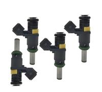 YQXMYGS Compatible con motores fueraborda Mercury Quicksilver Mariner de 4 tiempos. Juego de 4 inyectores de combustible 8M6002428 ABS negro.