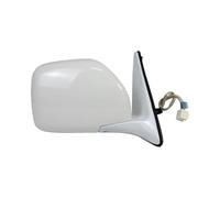 YQXMYGS Espejo retrovisor lateral exterior de puerta de coche, plegable eléctrico de 3 cables, compatible con Toyota Land Cruiser LC100 4500 4700 LX470 1998-2007(White Right)