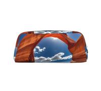 YQxwJL Arches National Park-Estuche para lápices de gran capacidad con impresión estándar, estuche para lápices con cremallera, bolsa de cuero duradero para oficina, viajes