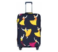 YQxwJL Ballroom Dance - Funda elástica para equipaje de viaje con estampado de patrón pequeño, para maleta de 18 a 32 pulgadas, Blanco, X-Large
