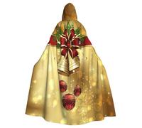 YQxwJL Bata con estampado de Feliz Navidad, disfraz de carnaval, regalo para hombres y mujeres, capa medieval con capucha