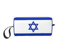 YQxwJL Bolsa de cosméticos de viaje con estampado de bandera israelí, regalos para mujeres, bolsas de maquillaje portátiles para mujeres, madre y hermana, Blanco, Talla única