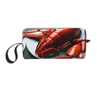 YQxwJL Bolsa de cosméticos de viaje con estampado de langosta, regalos para mujeres, bolsas de maquillaje portátiles para mujeres, madre y hermana, Blanco, Talla única