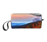 YQxwJL Bolsa de cosméticos de viaje con estampado de montañas Blue Ridge, regalos para mujeres, bolsas de maquillaje portátiles para mujeres, madre y hermana, Blanco, Talla única