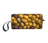 YQxwJL Bolsa de cosméticos de viaje con estampado de muchas patatas, regalos para mujeres, bolsas de maquillaje portátiles para mujeres, madre y hermana, Blanco, Talla única