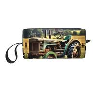 YQxwJL Bolsa de cosméticos de viaje con impresión de tractor viejo, bolsa de maquillaje portátil para mujeres, madre y hermana, Blanco, Talla única