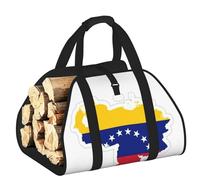 YQxwJL Bolsa de madera Oxford 600D con diseño de mapa de la bandera de Venezuela, resistente al agua, con asa reforzada