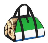 YQxwJL Bolsa de madera Oxford 600D con estampado de bandera de Sierra Leona, resistente al agua, con asa reforzada