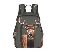 YQxwJL Brooklyn Mochila ligera con estampado del puente de viaje, mochila universitaria, mochila para portátil para hombres y mujeres, Ciervo de belleza, One Size