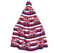 YQxwJL Capa con capucha con estampado de bandera de Hawái para adultos, hombres y mujeres, disfraz de mago, vampiro, caballero